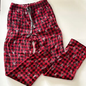 Wonder Nation Red and Black Plaid Fleece Pants